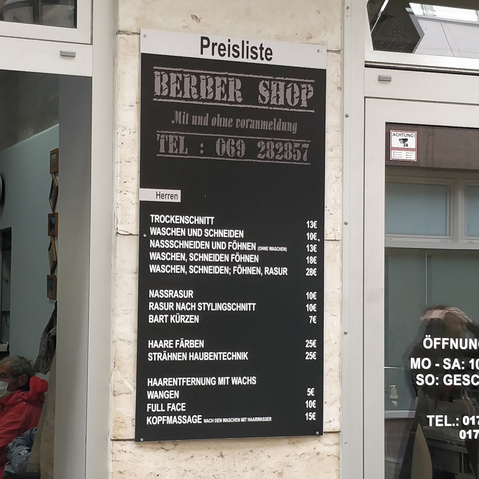 Kundenbereich des Barbershops